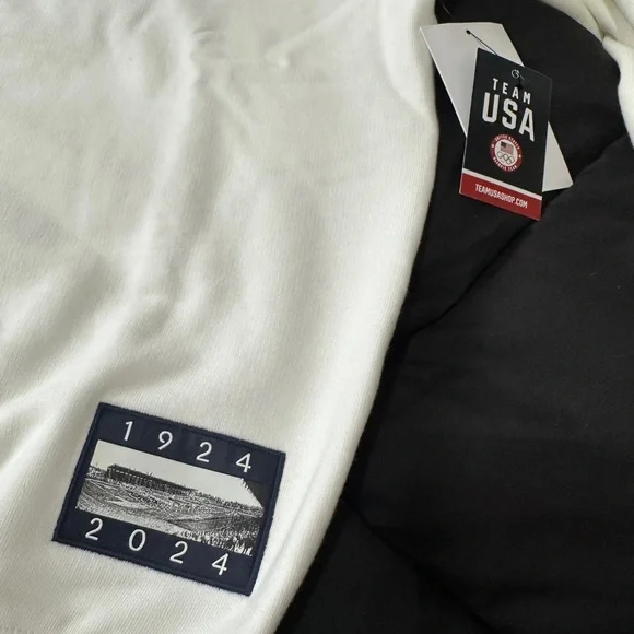 Nike Men's Cream Crewneck Sweater with USA Shield